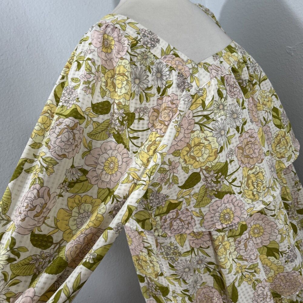 Who What Wear Dress Womens Medium Tiered Floral Cottagecore Fairy Vacation‎ - Picture 6 of 16